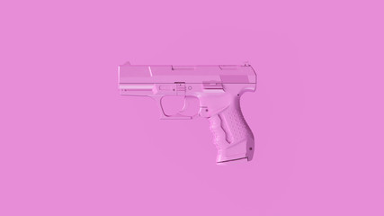 Small Pink Modern Hand Gun 3d Illustration 3d Rendering