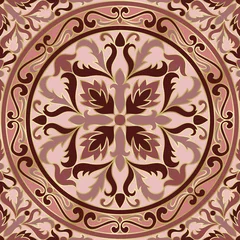 Rolgordijnen Vector Mosaic Classic Seamless Pattern wiht Gold Foil © kronalux