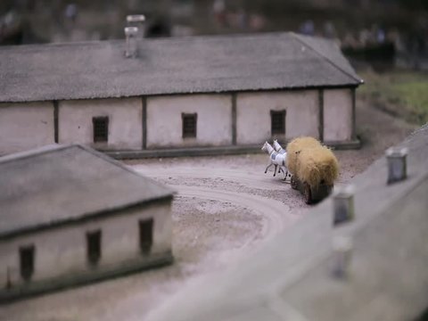 Horse Drawn Carriage with hay, animation