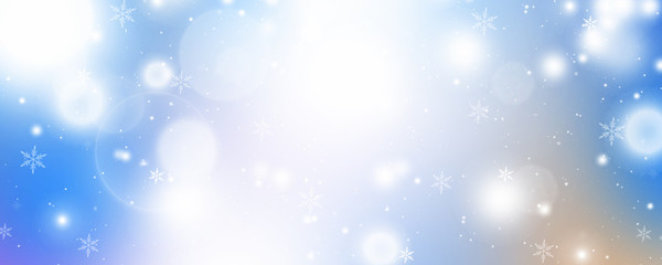Soft Christmas background With Snowflakes
