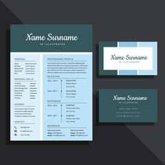Profesional clean resume cv template design