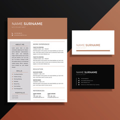 Profesional clean resume cv template design