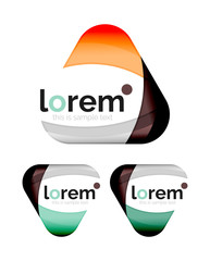 Set of geometric convergence vector icons