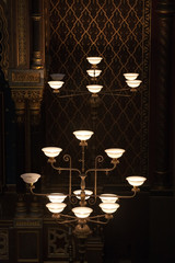 Jewish lanterns in synagogue