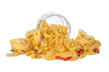 pasta on white background