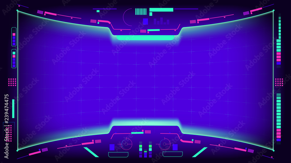 Poster hud display interface elements