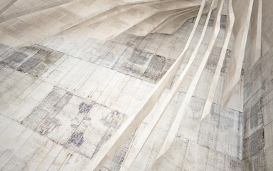Fototapeta premium Abstract interior of concrete . Architectural background. 3D illustration and rendering 