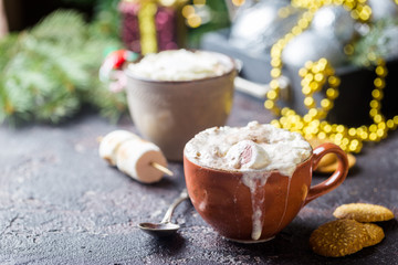 hot cocoa with marshmallows