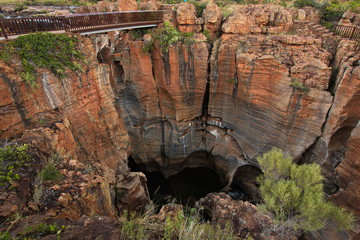 Bourke's Luck Potholes in Blyde River Canyon Nature Reserve in South African Republic in Africa