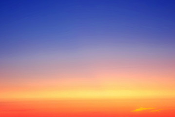 background, clear sky above the clouds, at sunset
