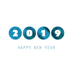 Simple New Year Card, Cover or Background Design Template - 2019 