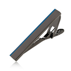 Silver tie clip isolated on white