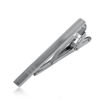 Silver Tie Clip Isolated On White