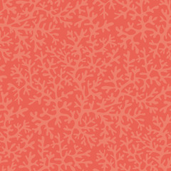 Sea coral color seamless vector pattern