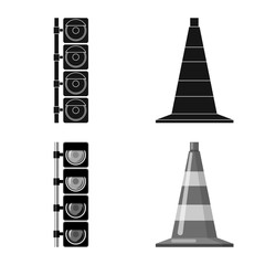 Isolated object of car and rally logo. Collection of car and race stock vector illustration.