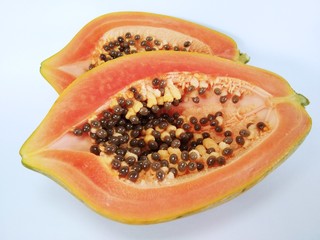 close up of papaya fruit