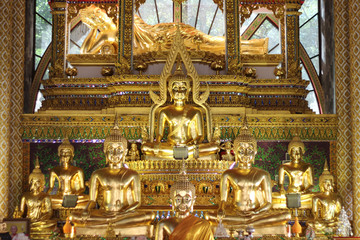 Golden Buddha statue, The Temple in North East of Thailand