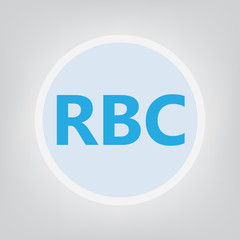 RBC (Red Blood Cell acronym- vector illustration