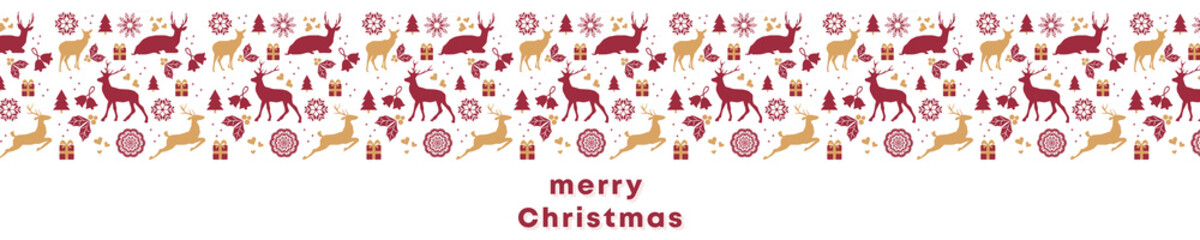 Banner Merry Christmas Pattern