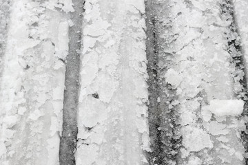 Snow road tracks tyre tire print