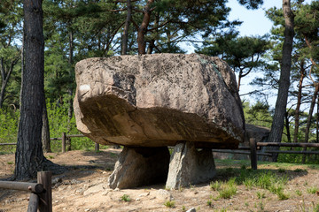 Dolmen in Gochang County, Korea.