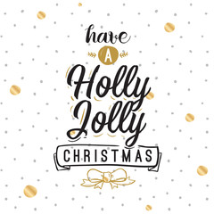 Merry Christmas. Typography. Vector logo, text design. Greeting card.
