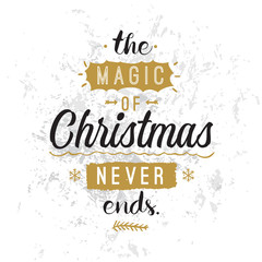 Merry Christmas. Typography. Vector logo, text design. Greeting card.