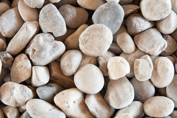white pebble stones background.river gravel rock natural concept texture