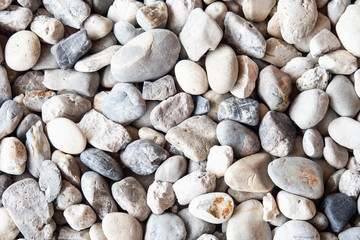 white pebble stones background.river gravel rock natural concept texture