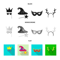 Vector design of party and birthday sign. Collection of party and celebration stock vector illustration.