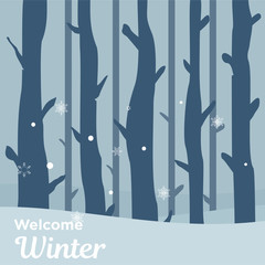 happy winter day, winter day design template