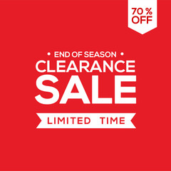 clearance sale design, big sale, end of year sale design template - obrazy, fototapety, plakaty