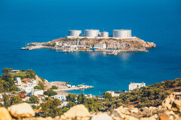  a major oil storage and terminal facility, located on the small island of Aghios Pavlos, Saint...