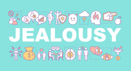 Jealousy word concepts banner