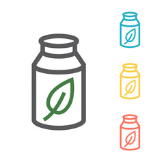 Eco pills icon. With Leaves. Vector signs for web graphics.