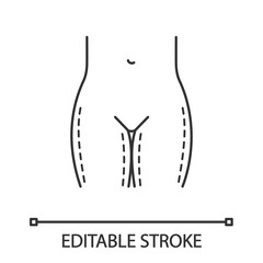 Thigh lift surgery linear icon