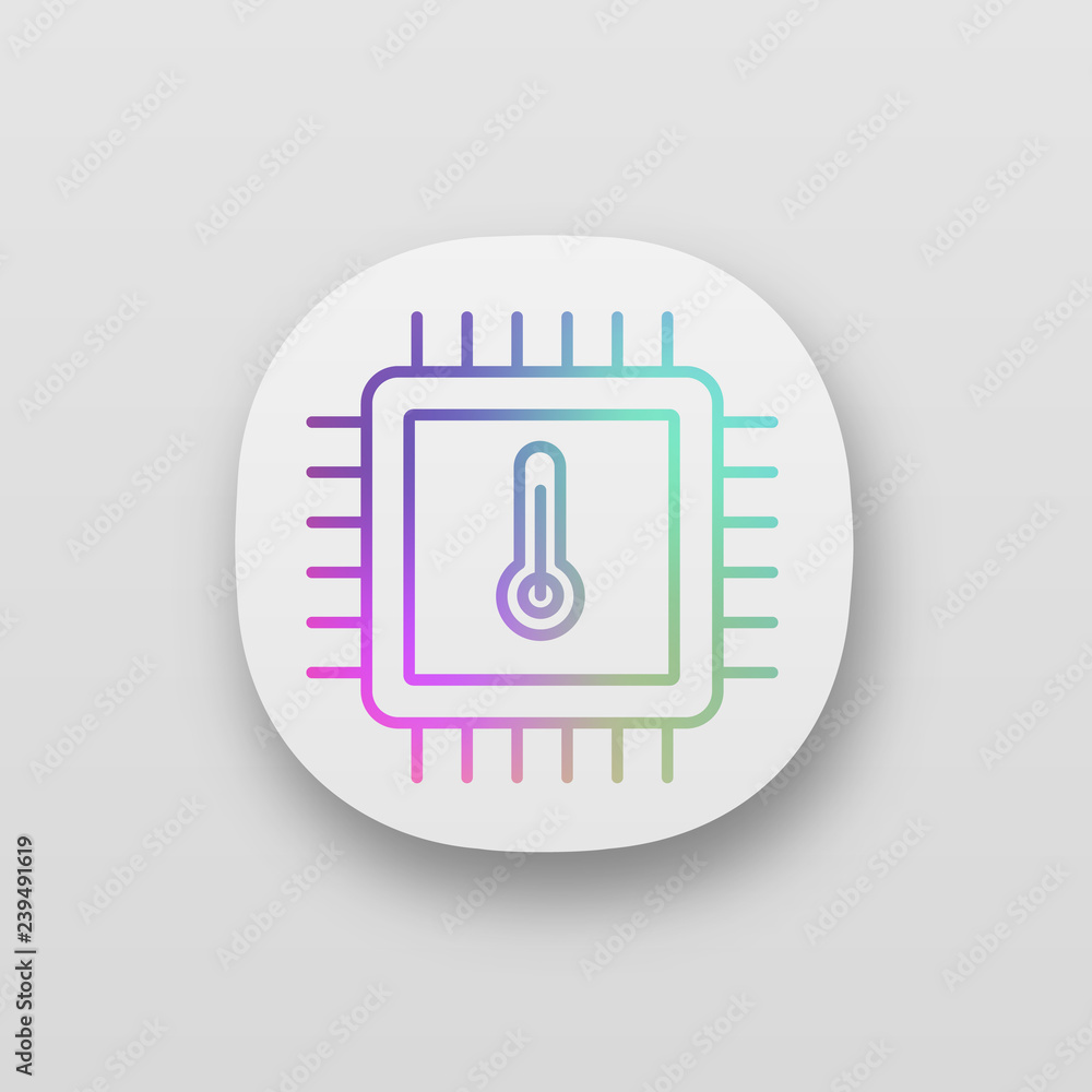 Poster processor temperature app icon