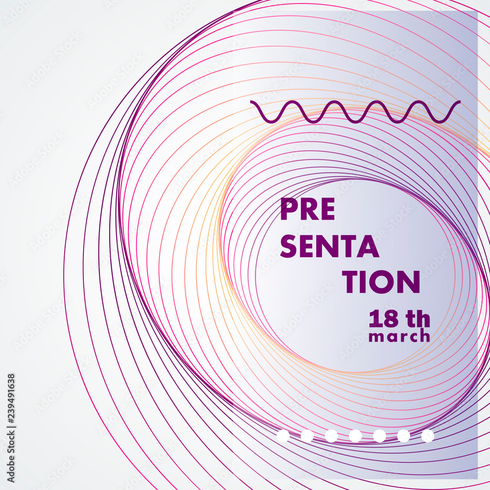 Poster abstract circles lines pattern design