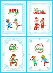 Happy Holidays Santa Claus, Christmas Posters