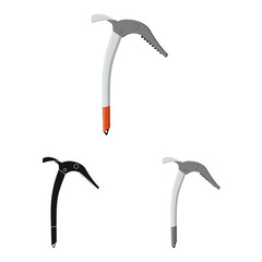 Isolated object of mountaineering and peak logo. Collection of mountaineering and camp stock vector illustration.