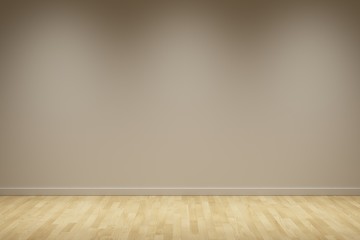 White wall background with wood floor night scene