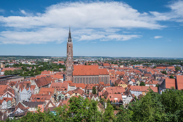 Fototapeta premium Skyline von Landshut in Bayern