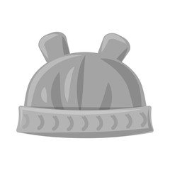 Vector illustration of headgear and cap sign. Collection of headgear and accessory vector icon for stock.