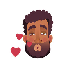 face of African man - kiss