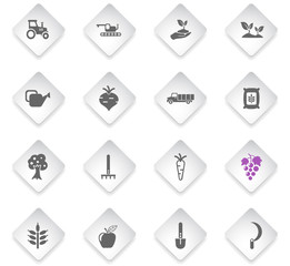 agricultural icon set