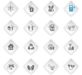 alternative energy icon set