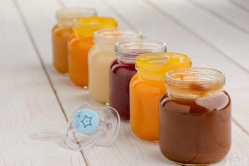 Jars of baby food