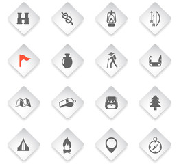 day of scouts icon set