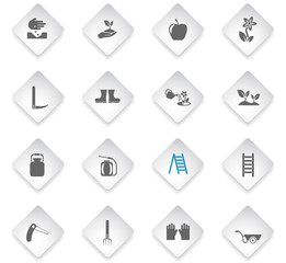 gardening icon set