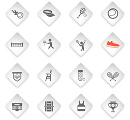 tennis icon set